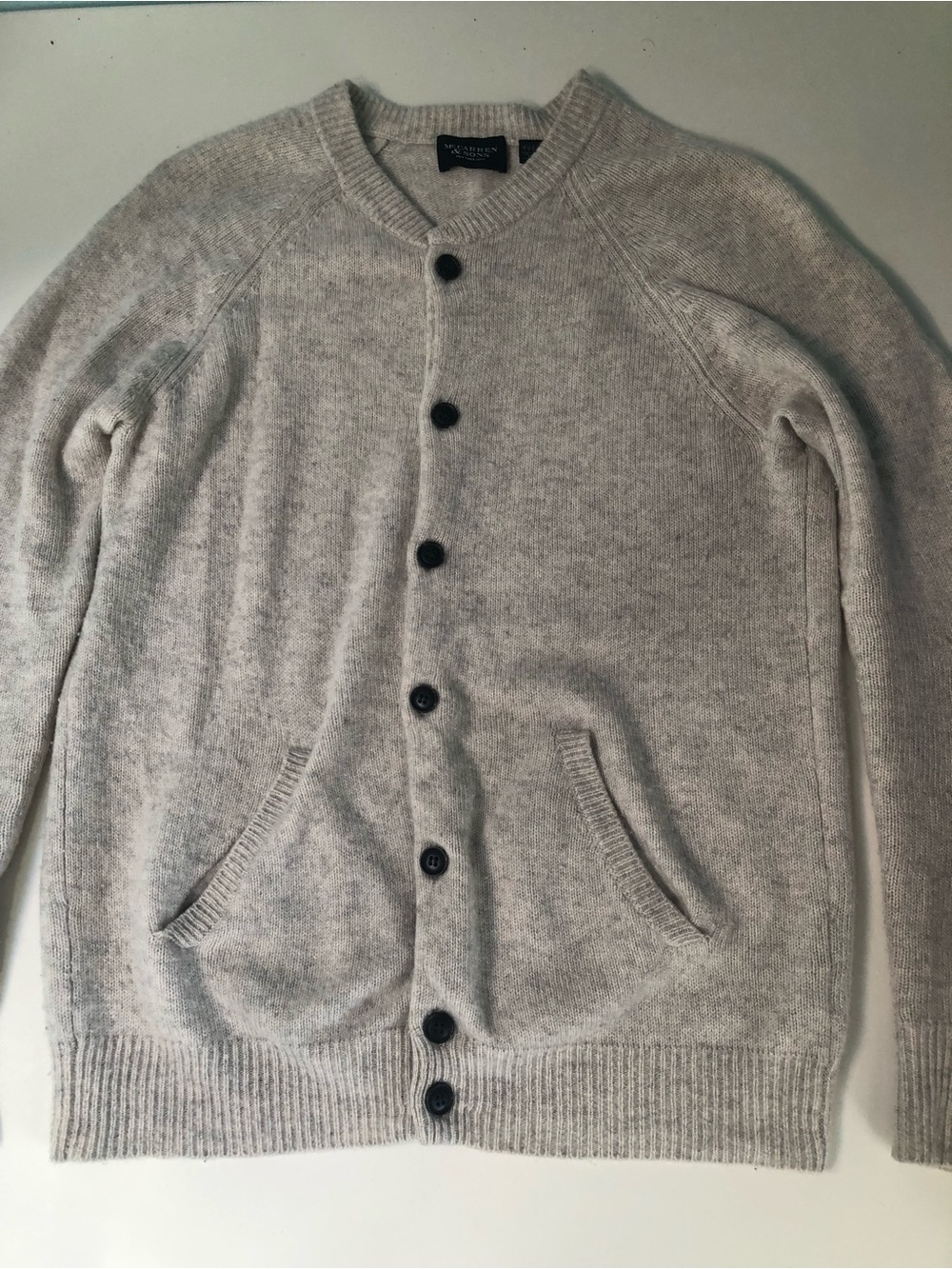 McCarren & Sons Luxe Cashmere Marled Button-Front Knit Cardigan Sweater